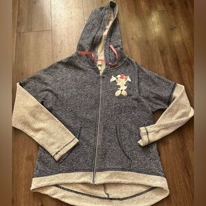 Disney Blue and White Zip-Up Hoodie